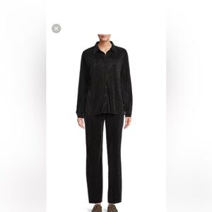 Nine. Eight. Black Ribbed Lounge Set. NWT. Size XXXL